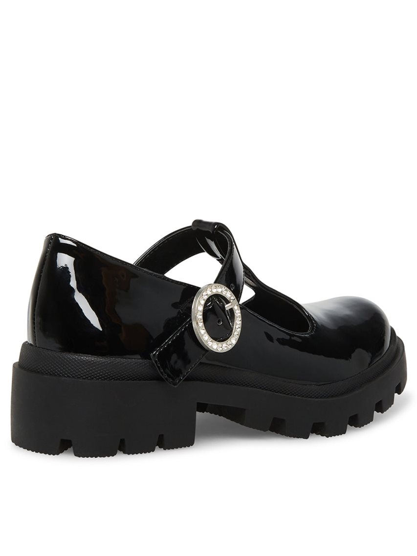 Zapatos Plataforma Steve Madden Jsuzey Charol Niños Negras | ES EK140S